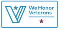 We honor veterans logo statement card