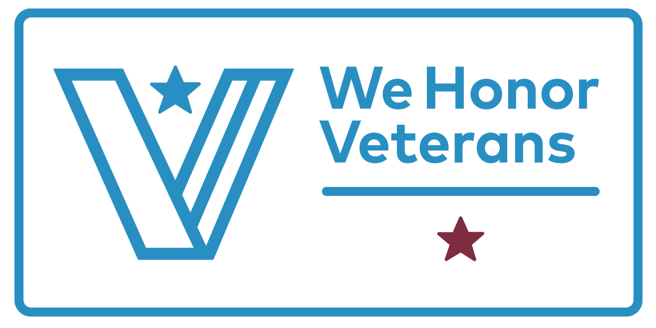 We honor veterans logo statement card