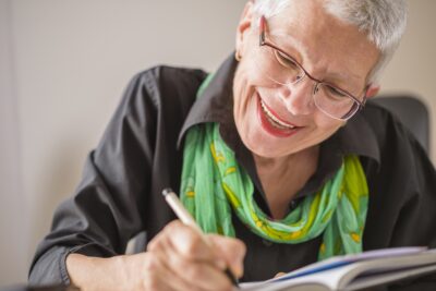 Woman writing