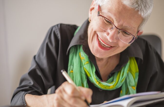 Woman writing