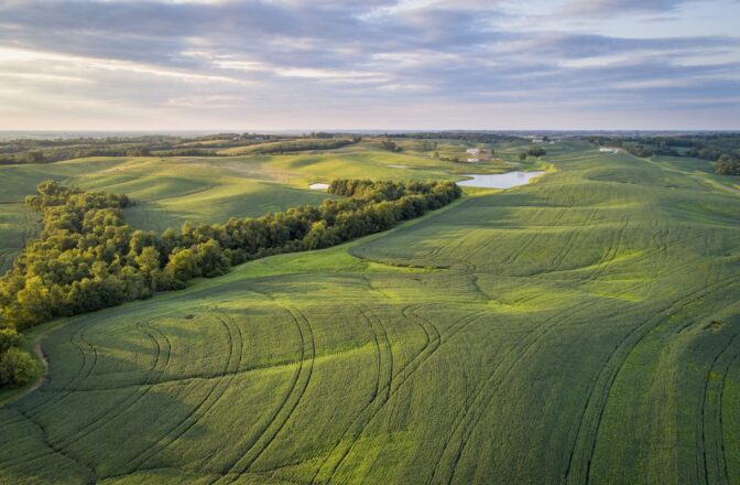 Scenic farm field in Missouri