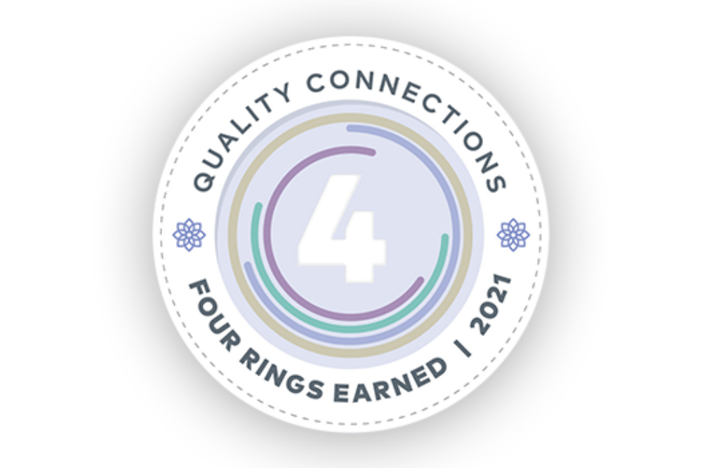 Four quality connections badge