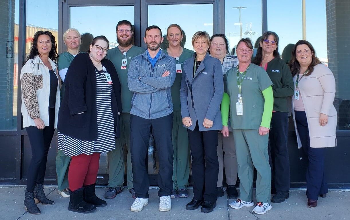 Chippewa falls St. Croix Hospice staff posing together
